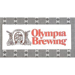 Rare Vintage Olympia Brewing Co. Sign 17x6” Beer Advertising Cardstock Artwork